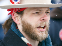 Thomas Rousseau, founder of American white nationalist and neo-fascist hate group Patriot Front, appears at the 51st annual March For Life i...