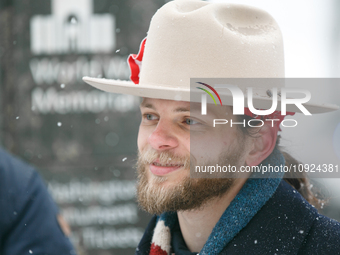 Thomas Rousseau, founder of American white nationalist and neo-fascist hate group Patriot Front, appears at the 51st annual March For Life i...