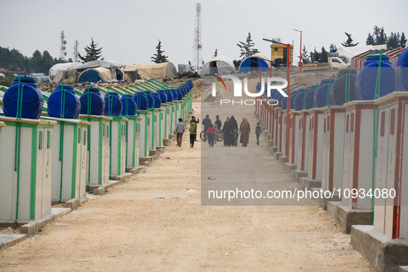 Local Organizations, Including Orange, Undertook The Delivery Of A Residential Village On January 23, 2023, In The Outskirts Of Afrin, Alepp...