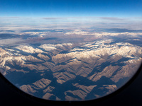 An Arial view on Zagros mountains in Iraq, January 5, 2024 (