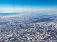 An Arial view on Zagros mountains in Iraq, January 5, 2024 (