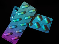 Two tablets of Roche Pharmaceuticals' Tamiflu are being shown. (