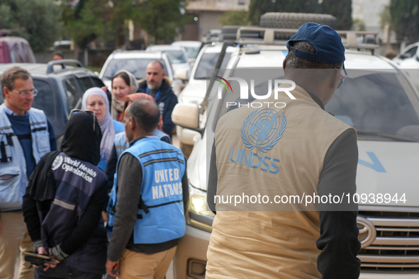 A Delegation From The United Nations High Commissioner For Refugees (UNHCR), The World Health Organization (WHO), And UN Representatives For...