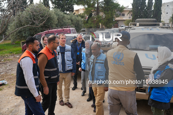 A Delegation From The United Nations High Commissioner For Refugees (UNHCR), The World Health Organization (WHO), And UN Representatives For...