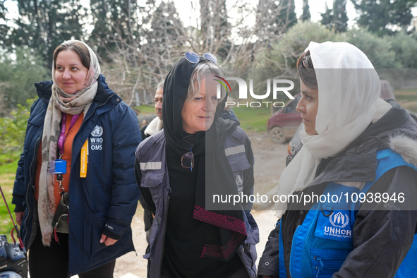 A Delegation From The United Nations High Commissioner For Refugees (UNHCR), The World Health Organization (WHO), And UN Representatives For...