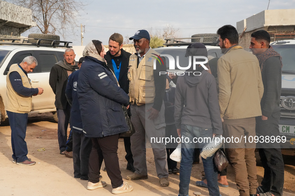 A Delegation From The United Nations High Commissioner For Refugees (UNHCR), The World Health Organization (WHO), And UN Representatives For...