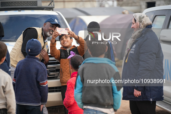 A Delegation From The United Nations High Commissioner For Refugees (UNHCR), The World Health Organization (WHO), And UN Representatives For...