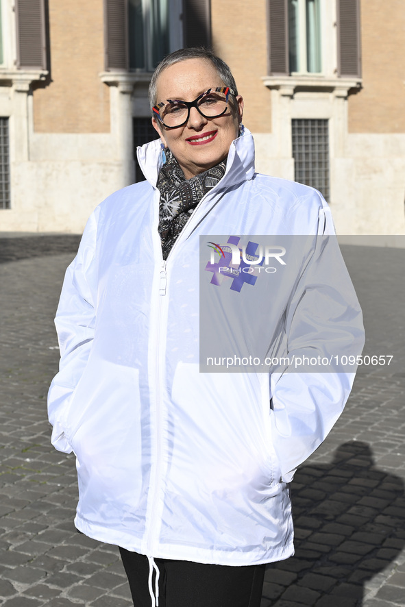 Carolyn Smith is attending the photocall for ''World Cancer Day'' at Wedekin Palace in Rome, Italy, on January 30, 2024. 