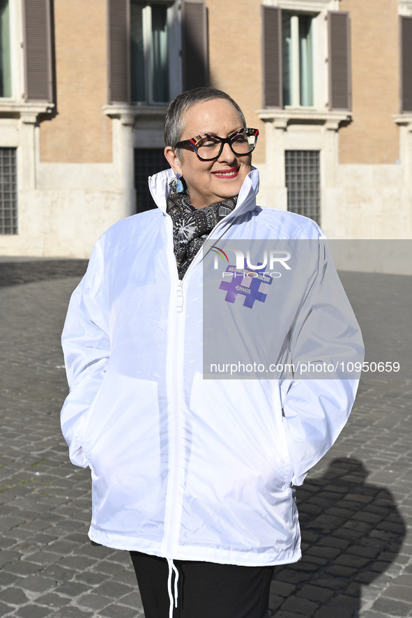 Carolyn Smith is attending the photocall for ''World Cancer Day'' at Wedekin Palace in Rome, Italy, on January 30, 2024. 