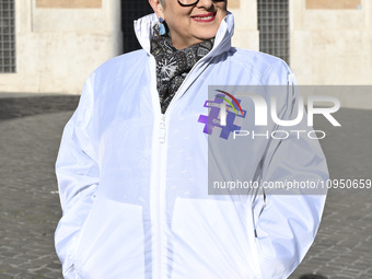 Carolyn Smith is attending the photocall for ''World Cancer Day'' at Wedekin Palace in Rome, Italy, on January 30, 2024. (