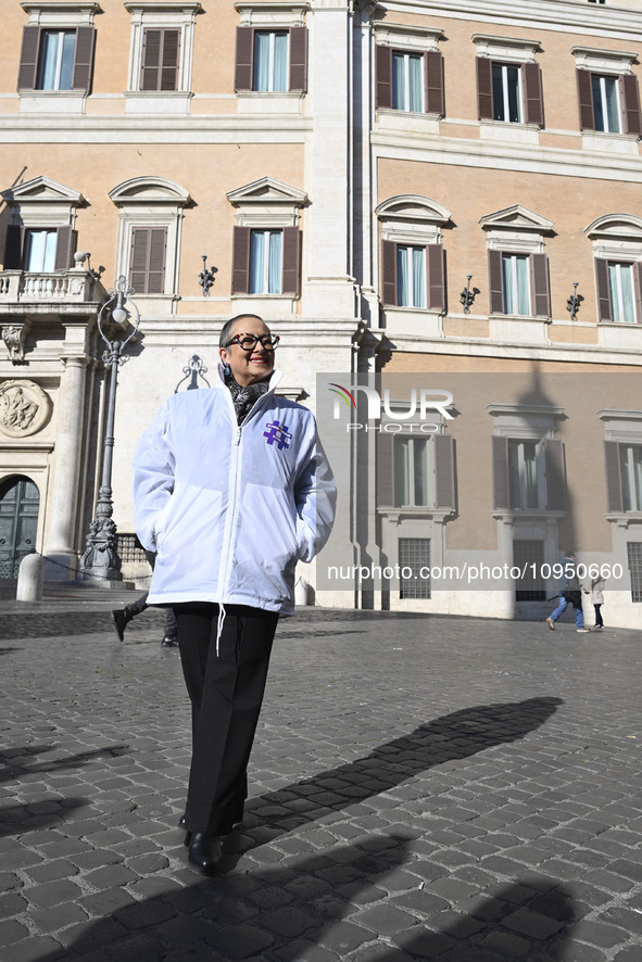 Carolyn Smith is attending the photocall for ''World Cancer Day'' at Wedekin Palace in Rome, Italy, on January 30, 2024. 