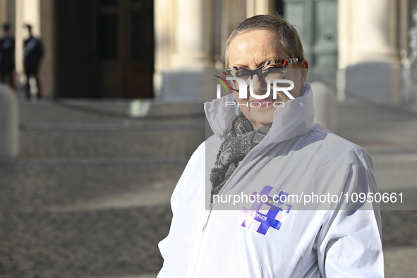 Carolyn Smith is attending the photocall for ''World Cancer Day'' at Wedekin Palace in Rome, Italy, on January 30, 2024. 