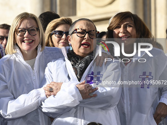 Carolyn Smith is attending the photocall for ''World Cancer Day'' at Wedekin Palace in Rome, Italy, on January 30, 2024. (