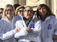 Carolyn Smith is attending the photocall for ''World Cancer Day'' at Wedekin Palace in Rome, Italy, on January 30, 2024. (