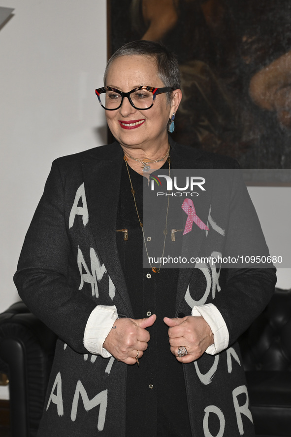 Carolyn Smith is attending the photocall for ''World Cancer Day'' at Wedekin Palace in Rome, Italy, on January 30, 2024. 