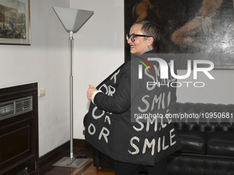 Carolyn Smith is attending the photocall for ''World Cancer Day'' at Wedekin Palace in Rome, Italy, on January 30, 2024. (