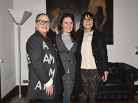 Carolyn Smith, Alessandra Locatelli, and Anna Maria Mancuso are attending the photocall for ''World Cancer Day'' at Wedekin Palace in Rome,...