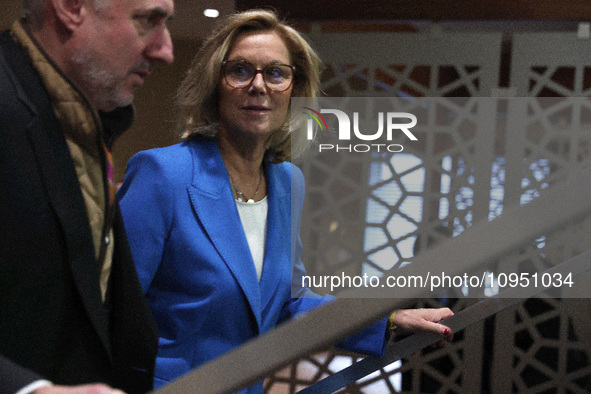 Ms. Sigrid Kaag, Senior Humanitarian and Reconstruction Coordinator for Gaza speaks to the press at the United Nations Headquarters on Janua...