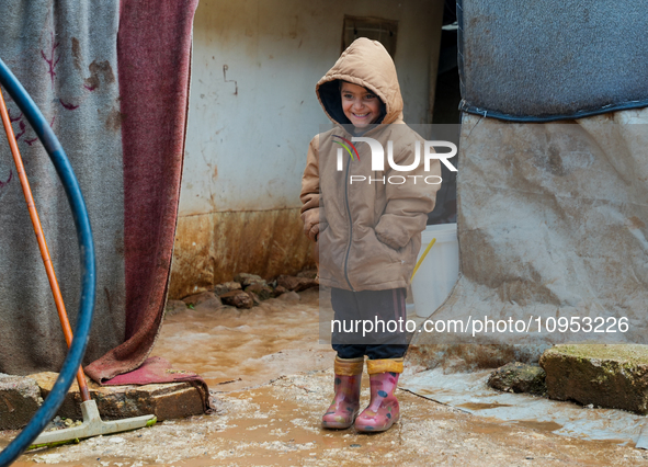 After A Year Since The Earthquake, Camps In The City Of Jindires , on January 31, 2024, Find Themselves Immersed In Mud And Clay Due To Heav...