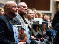 Families of victims of online child sexual abuse and exploitation attend a Senate Judiciary Committee hearing on the crisis, in which CEOs o...