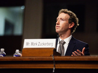 CEO of Meta, Mark Zuckerberg, testifies at a Senate Judiciary Committee hearing on the crisis of online child sexual abuse and exploitation...