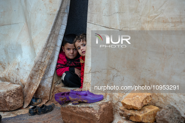 After A Year Since The Earthquake, Camps In The City Of Jindires , on January 31, 2024, Find Themselves Immersed In Mud And Clay Due To Heav...