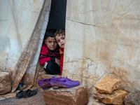 After A Year Since The Earthquake, Camps In The City Of Jindires , on January 31, 2024, Find Themselves Immersed In Mud And Clay Due To Heav...