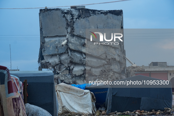 After A Year Since The Earthquake, Camps In The City Of Jindires , on January 31, 2024, Find Themselves Immersed In Mud And Clay Due To Heav...