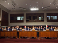 CEOs of large social media companies testify at a Senate Judiciary Committee hearing on the crisis of online child sexual abuse and exploita...