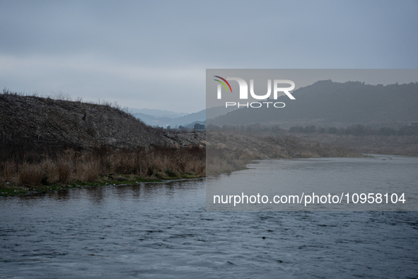 The Rialb reservoir in the province of Lleida is experiencing the effects of drought in La Noguera, Spain, on February 2, 2024. Catalonia is...