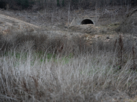 The Rialb reservoir in the province of Lleida is experiencing the effects of drought in La Noguera, Spain, on February 2, 2024. Catalonia is...