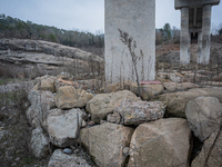 The Rialb reservoir in the province of Lleida is experiencing the effects of drought in La Noguera, Spain, on February 2, 2024. Catalonia is...