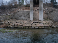 The Rialb reservoir in the province of Lleida is experiencing the effects of drought in La Noguera, Spain, on February 2, 2024. Catalonia is...