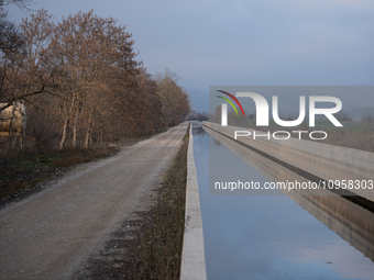 The Urgell Canal in the province of Lleida is experiencing the effects of the drought that Catalonia is currently suffering from, with the r...