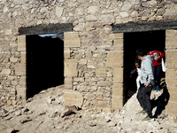 Hundreds of people are visiting the old town of Sant Roma de Sau, where normally the water of the Sau reservoir would almost completely cove...