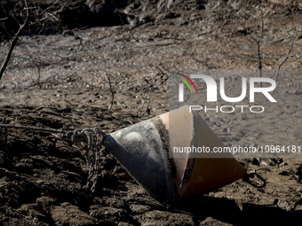 Hundreds of people are visiting the old town of Sant Roma de Sau, where normally the water of the Sau reservoir would almost completely cove...