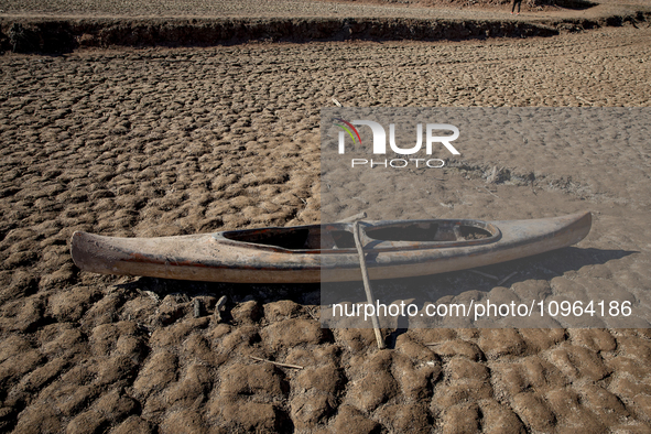 Hundreds of people are visiting the old town of Sant Roma de Sau, where normally the water of the Sau reservoir would almost completely cove...