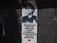 Members of various animal rights, welfare, and anti-speciesist groups are demonstrating outside the Plaza Mexico in Mexico City, expressing...