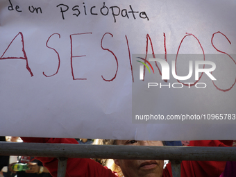 Members of various animal welfare and anti-speciesist groups are demonstrating outside the Plaza Mexico in Mexico City, rejecting the return...