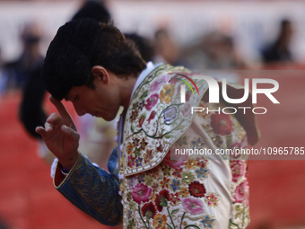 Sebastian Castella, a French bullfighter, is preparing for a bullfight inside the Plaza Mexico in Mexico City, as members of various animal...