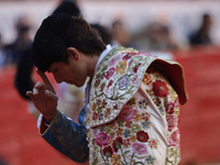 Sebastian Castella, a French bullfighter, is preparing for a bullfight inside the Plaza Mexico in Mexico City, as members of various animal...