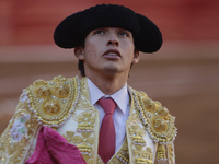 Isaac Fonseca, a bullfighter, is participating in a bullfight inside the Plaza Mexico in Mexico City, as members of various animal rights, w...