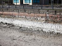 A general view shows the dryness and drought of the Navigli in Milan, Italy, on February 6, 2024. (