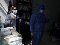 Dentists are providing pediatric dental care to elementary school children in celebration of Dentist Day at the Carlos A. Carrilo Primary Sc...