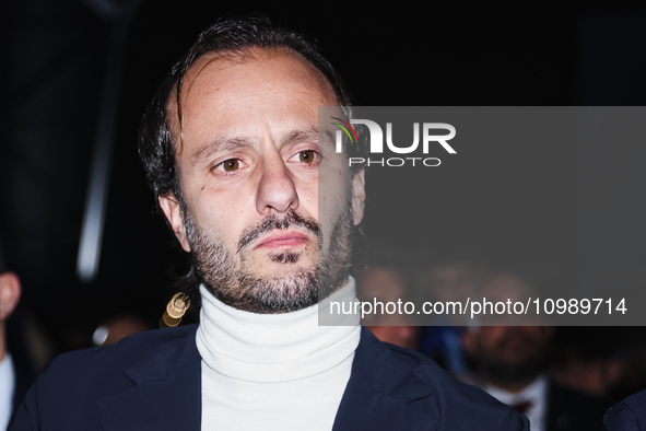 Alberto Gilardino is attending the gala evening for the Amici dei Bambini tournament at Galleria Lampo in Milan, Italy, on February 7, 2024....