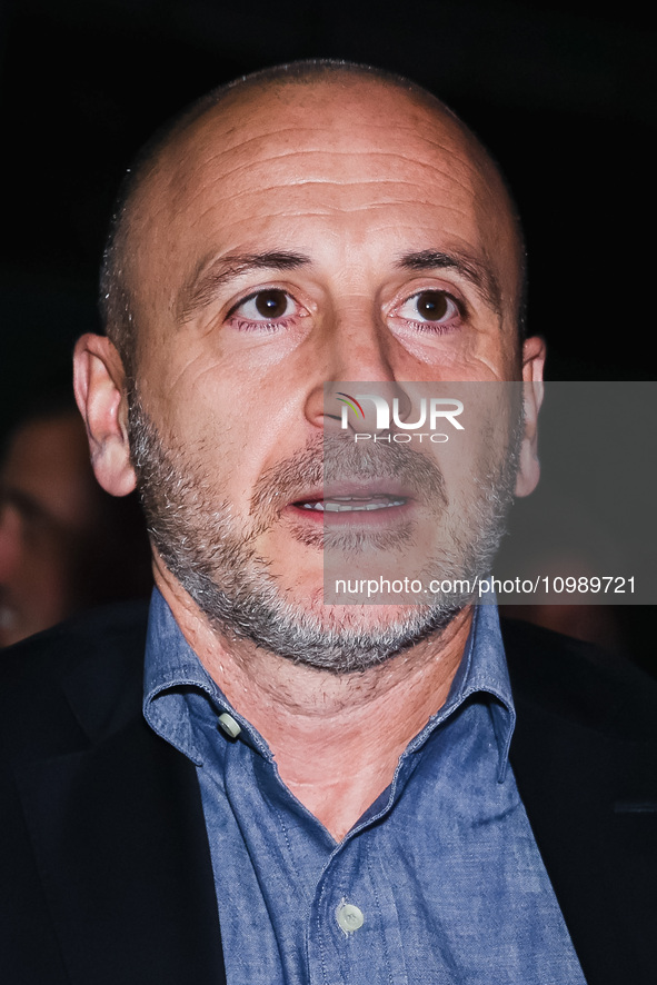 Piero Ausilio is attending the gala evening for the Amici dei Bambini tournament at Galleria Lampo in Milan, Italy, on February 7, 2024. 