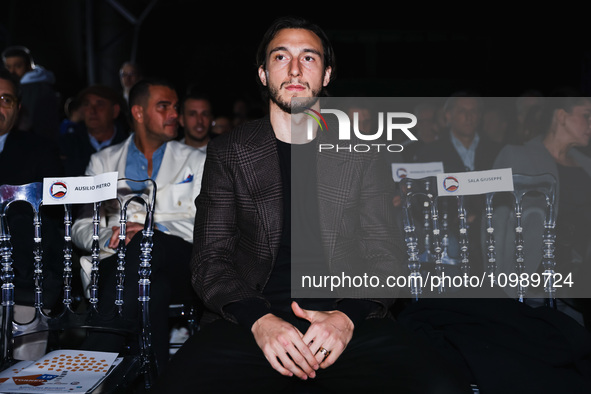 Matteo Darmian is attending the gala evening for the Amici dei Bambini tournament at Galleria Lampo in Milan, Italy, on February 7, 2024. 