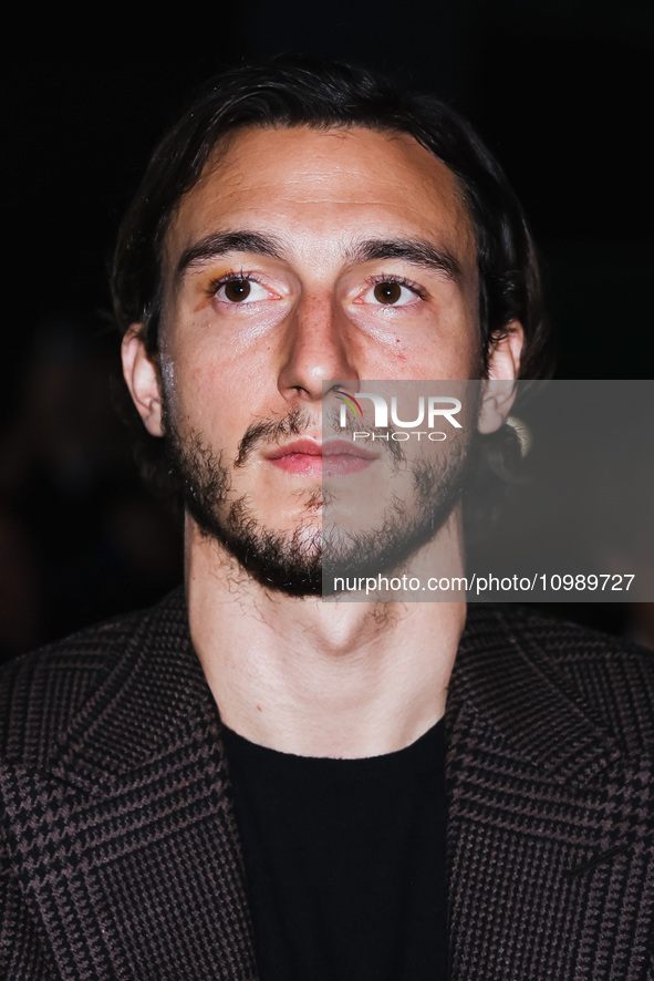 Matteo Darmian is attending the gala evening for the Amici dei Bambini tournament at Galleria Lampo in Milan, Italy, on February 7, 2024. 