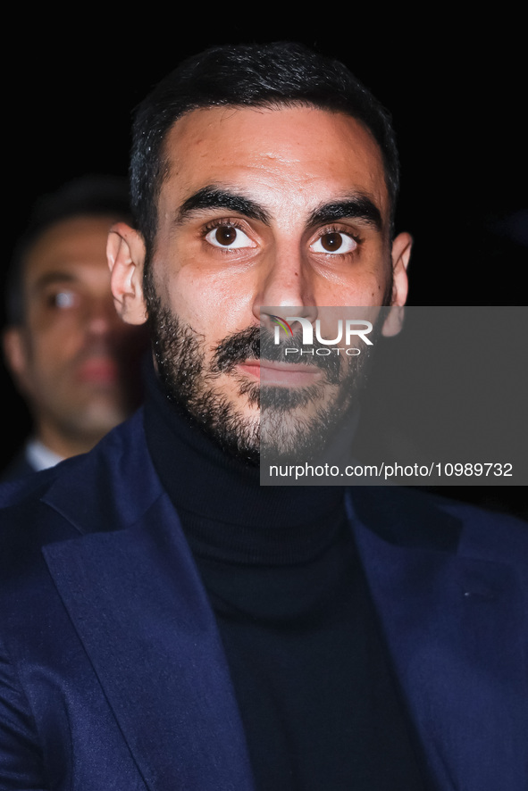 Davide Zappacosta is attending the gala evening for the Amici dei Bambini tournament at Galleria Lampo in Milan, Italy, on February 7, 2024....