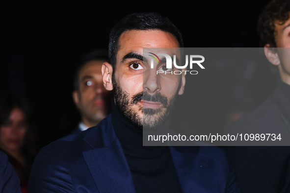 Davide Zappacosta is attending the gala evening for the Amici dei Bambini tournament at Galleria Lampo in Milan, Italy, on February 7, 2024....